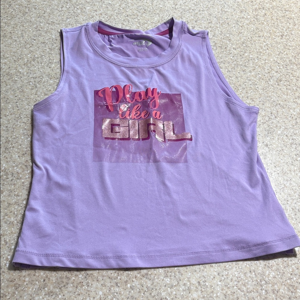 MTA sport large 10/12 purple tank play like a girl